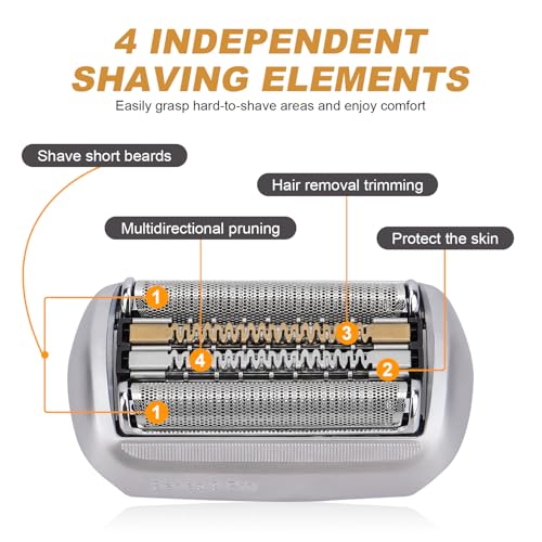 Image of Series 9 94M Electric Shaver Replacement Head: Replacement Heads for Braun Series 9 S9 and 9 Pro Shavers 9290cc 9291cc 9370cc 9293s 9385cc 9390cc 9330s