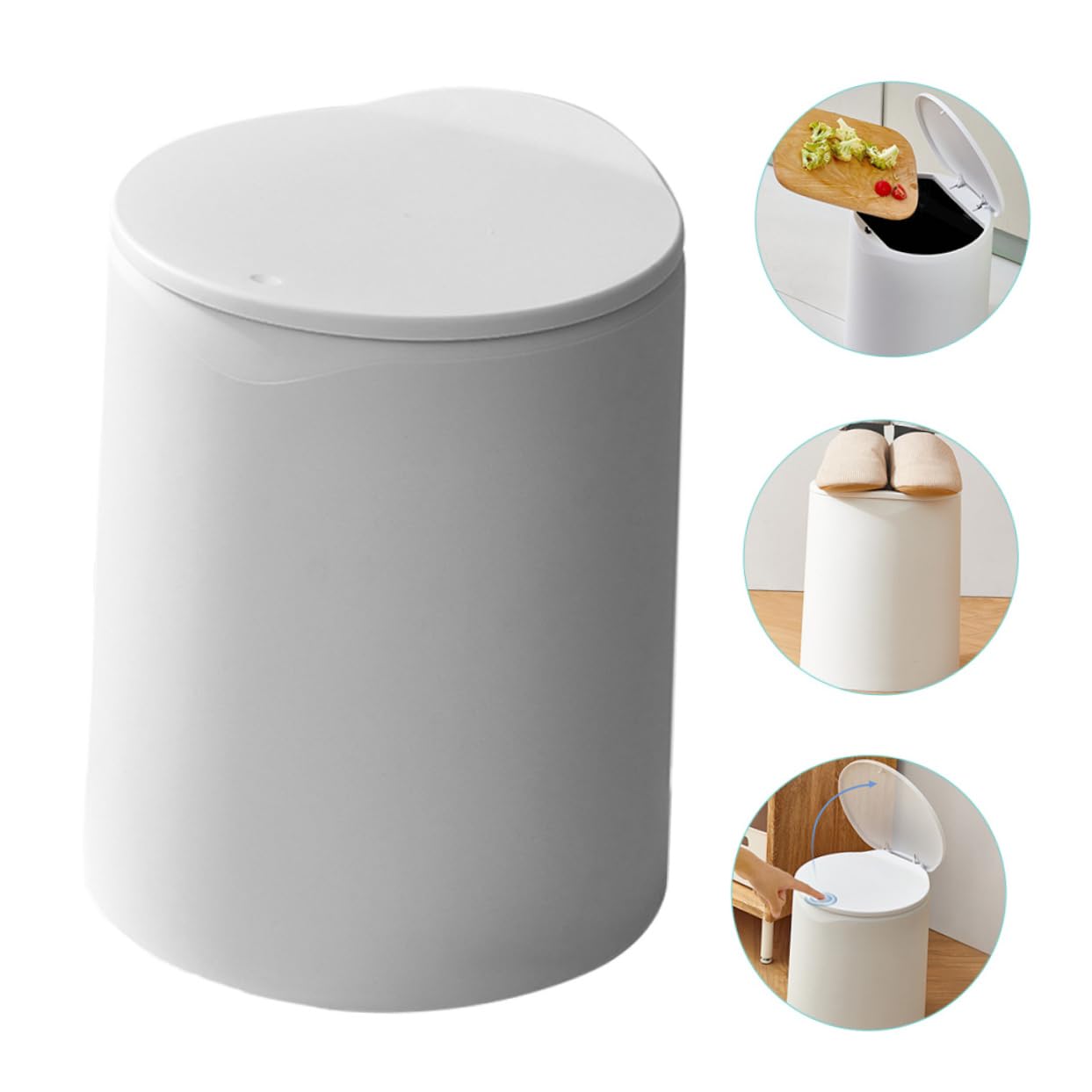 MAGICLULU Household Trash Can Lid Stylish Dual Waste Container for Living Room Bathroom and Kitchen Versatile Rubbish Bin Easy to Use and Maintain