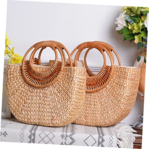 Bolsa de Playa OUNONA Forma Luna Tejida para Mujer miniatura 4