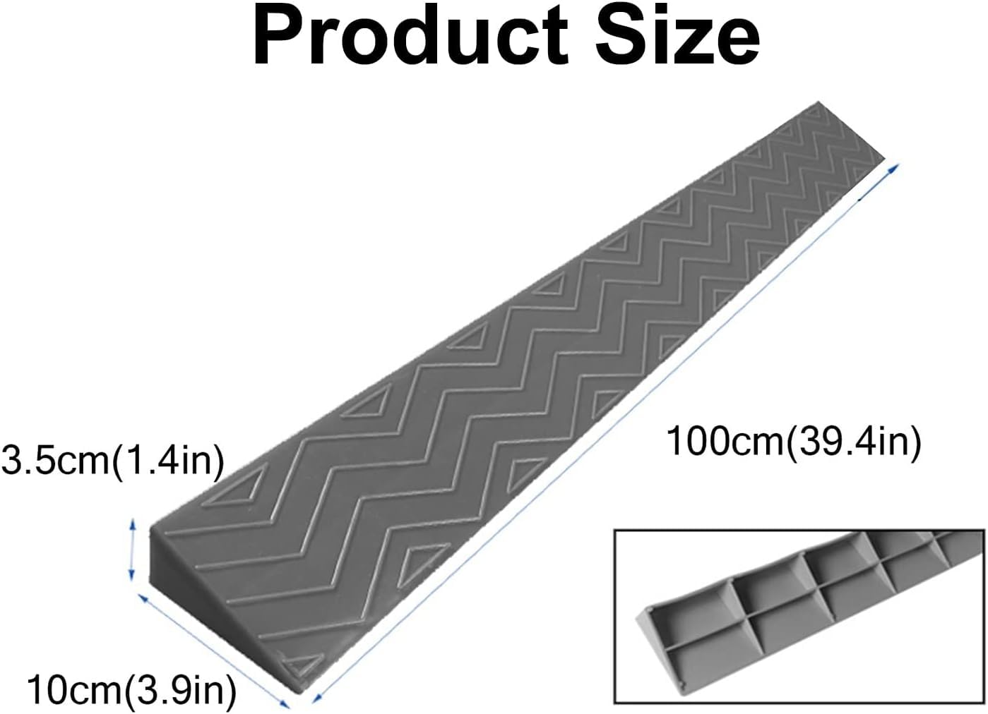 Kanduo Rampa podjazdowa Podjazd dla dzieci, podjazd rodzin bez barier, do łazienki, plastikowa mata schodkowa(Grå,10 * 3.5cm/4 * 1.3in)