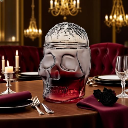 Decantador de Vino Decantador de Whisky Botella Cristal Regalos Originales para Hombre Regalo Original Hombre Calaveras Aireador Vino Wine Carafe Decanter Decantador de Jarra de Vino Petaca