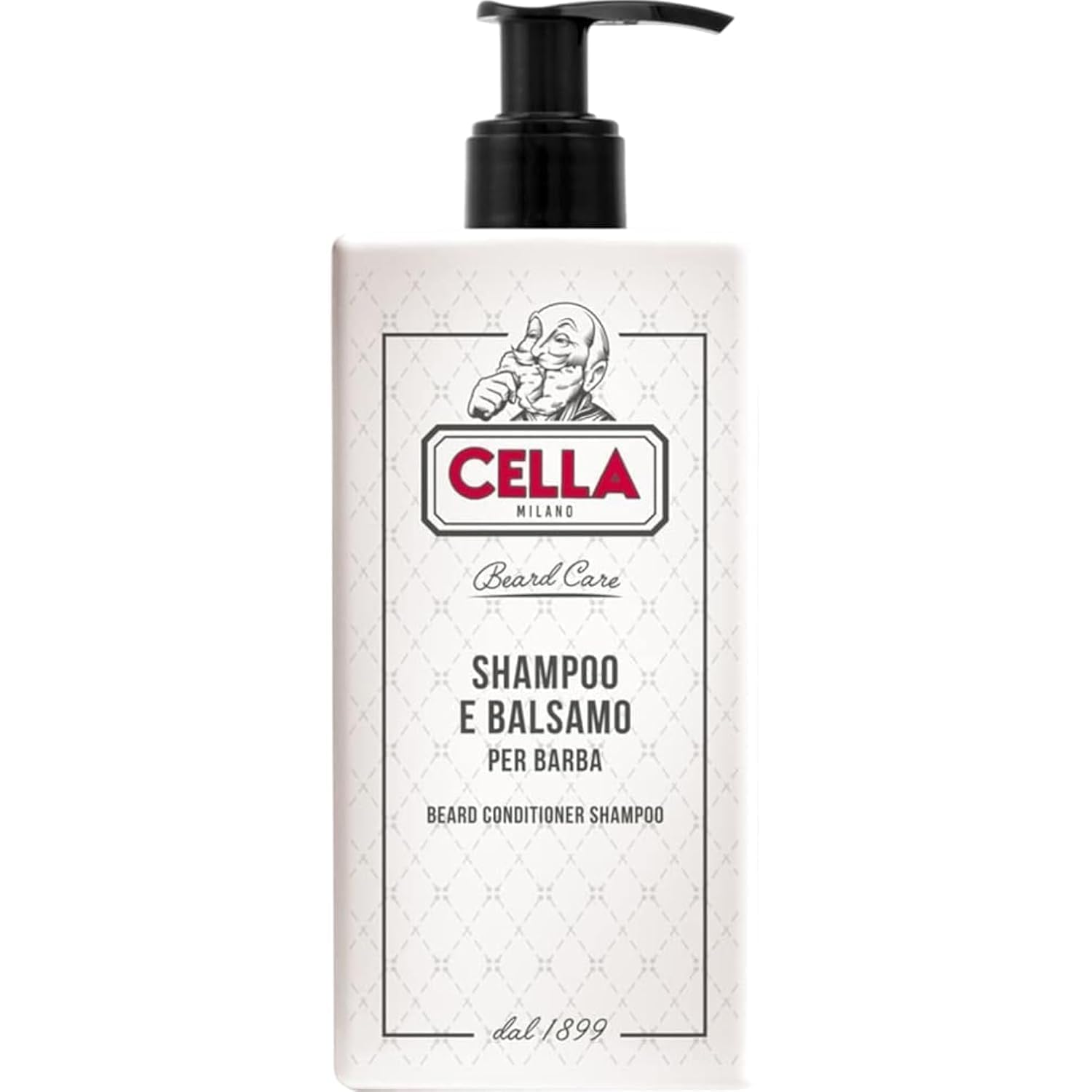 Cella Shaving Milano Luxury Beard Conditioner Shampoo 200ml 2 in 1 antibacterial