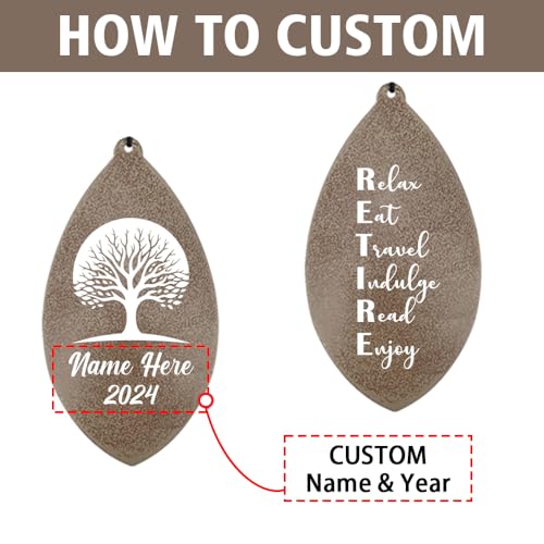 Image of ASTARIN Personalized Happy Retirement Gift, Custom Name Retirement Wind Chimes for Women Men, 35 inch Large Deep Tone Wind Chime Retire Gifts for Teacher Co-Workers Friends Parents
