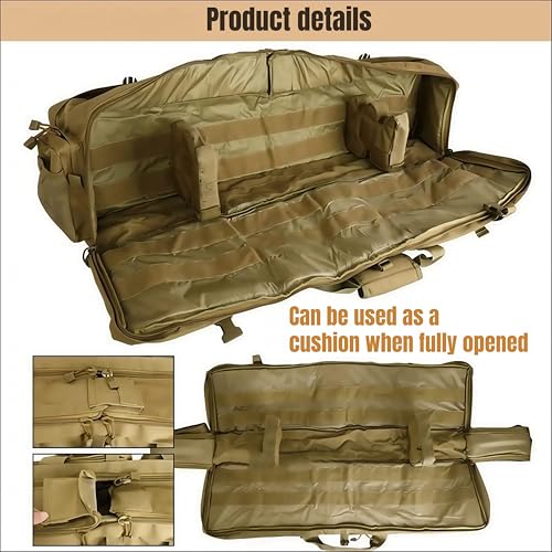 ACEXIER Taktische Waffentasche für M249 Militärarmee Airsoftgewehr Tragetasche CS Jagd Schießen Paintball mit tragbarem Schultergurt