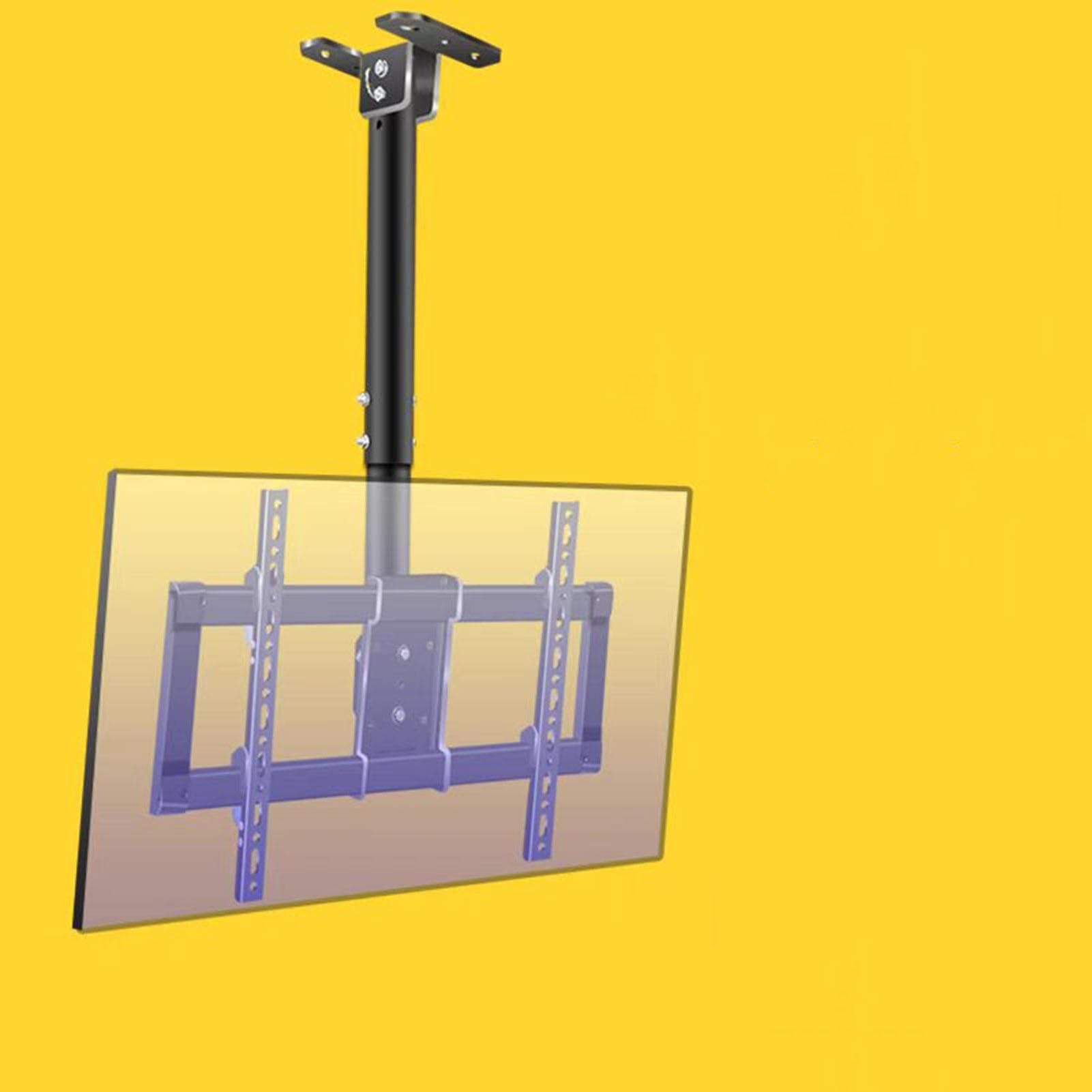 Support TV plafond réglable en hauteur contre les reflets sur écran 37-85