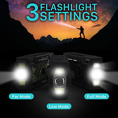 Fospower 4000Mah Emergency Radio (Model A3) Noaa Weather Radio And Power Bank With Usb, Solar & Hand Crank Rechargeable Battery, Sos Alarm, Am/Fm, Flashlight & Reading Light For Emergency Kit, Camping #TOP4