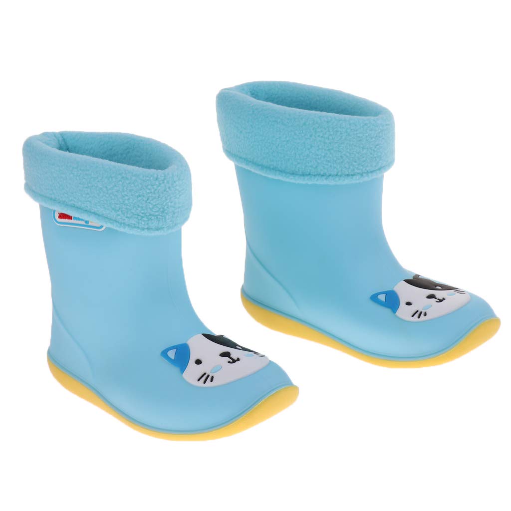 MERISHOPPKids Toddlers Waterproof Rubber Rain Boots Blue Cat for 5 years|Clothing, Shoes & Accessories | Kids' Clothing, Shoes & Accs | Girls' Shoes