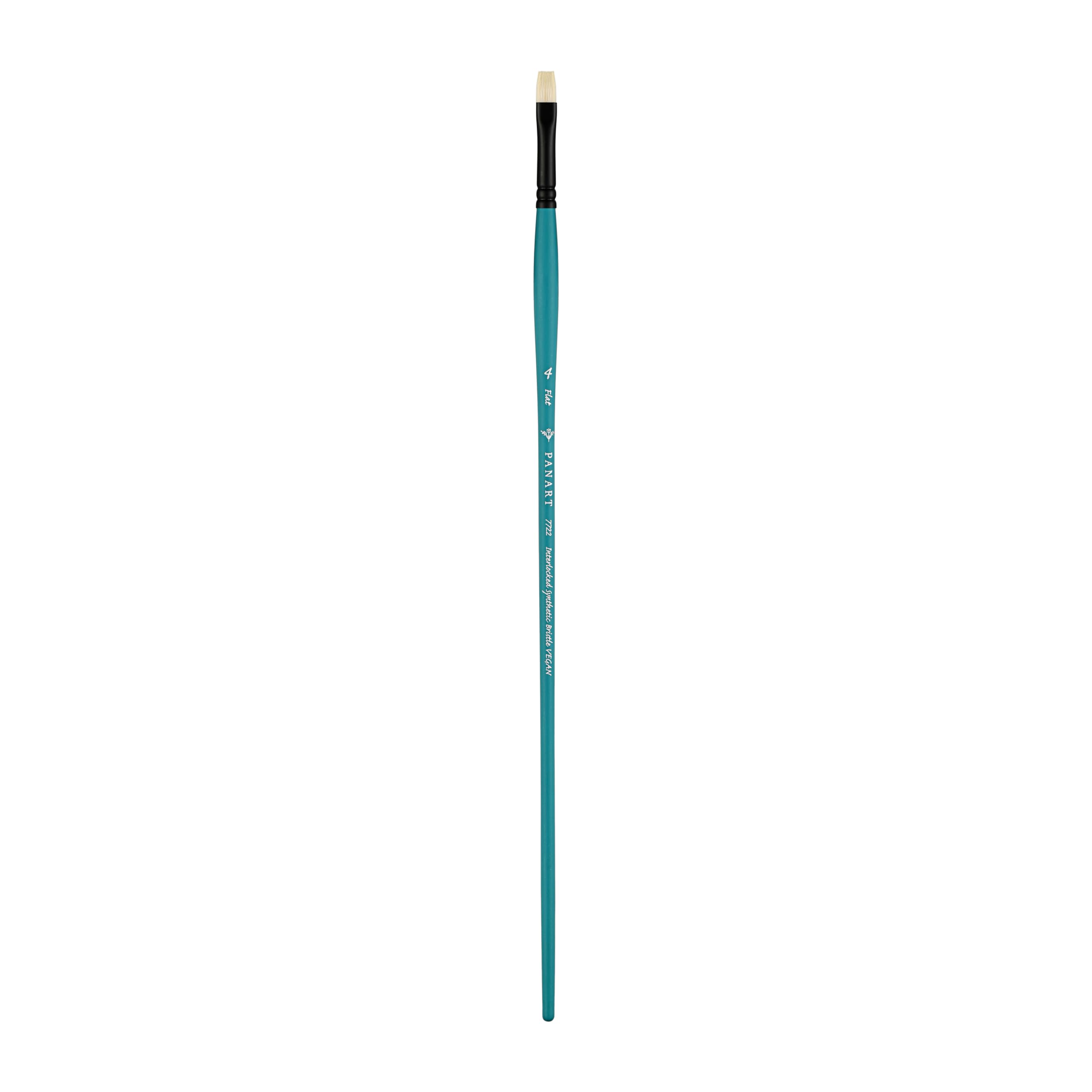 Pan Art Bristle Flat No. 04 – Detail & Wash Brush for Oil Paints – Studio-Quality Painting Tool Paintbrush for Fine Art, Craft & Illustration – 1 Unit