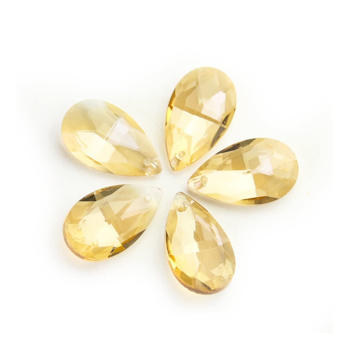 Lustre Cristal Prismes Pendentifs 10 Pièces 100mm 2 Trous Clair Long