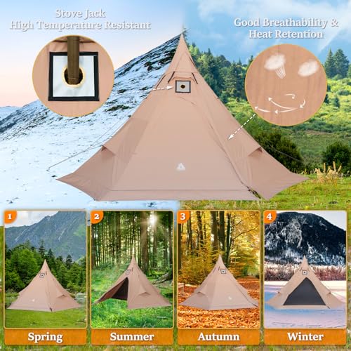 POMOLY Canvas Hot Tent Tipi