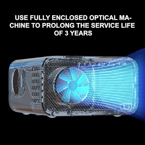Image of Native 1080P Projector with WiFi and Bluetooth, 4K Support Smart Movie Projector for Bedroom, Built-in Apps, Android 13.0,Auto Focus & Auto Keystone, Outdoor Projector for Phone /TV Stick /KTV