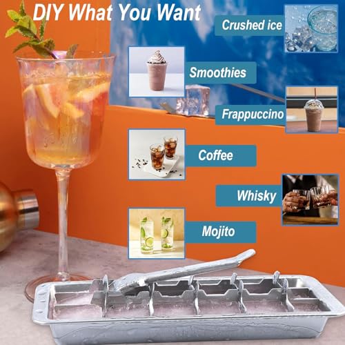 Eiswürfelform aus Edelstahl mit leicht zu lösendem Griff – langlebige Metallform für Whiskey, Cocktails und Partys, spülmaschinenfest