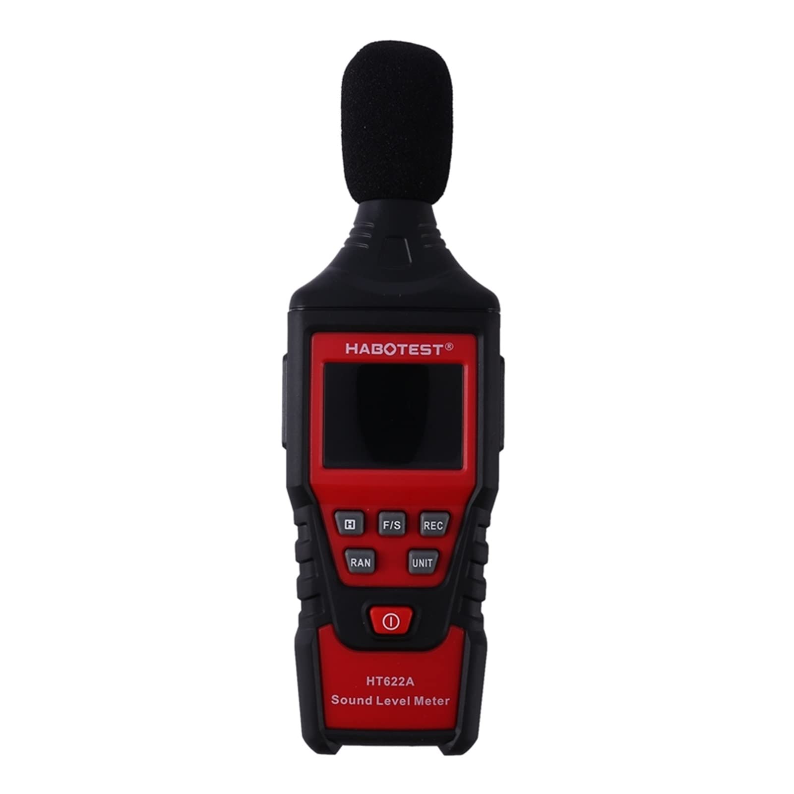 ZSM Automobile inspection tools Habotest Handheld Ht622a Digital Decibel Meter Lcd Color Screen Noise Sound Level Meter With Tool Bag Range From 30-130Db(A) Detection Tool v (Color : Redblack)