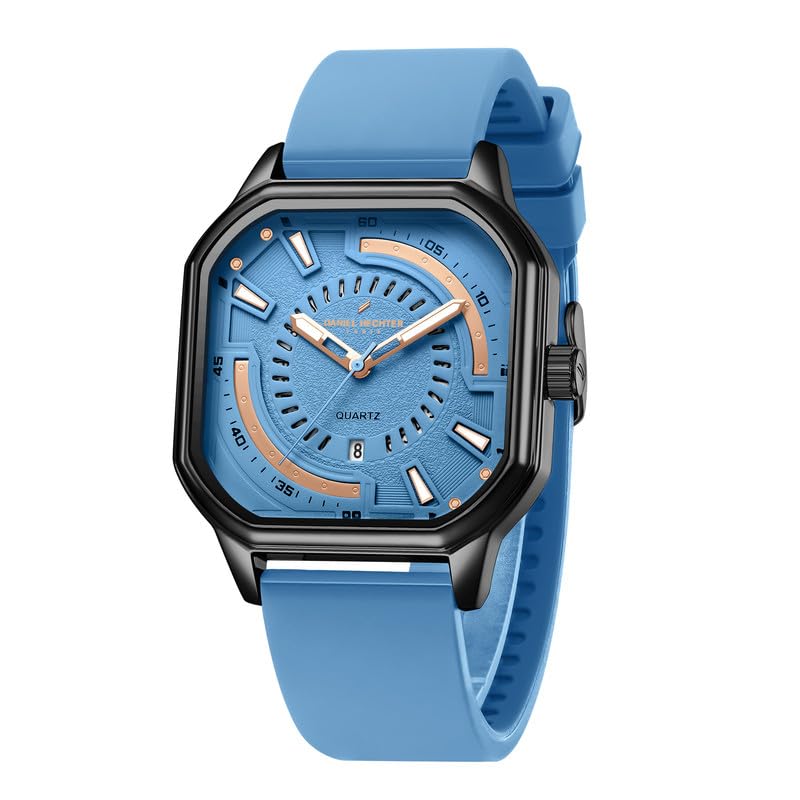 Image of Daniel Hechter Paris Rivoli Collection Modern Analog Watch for Men with Octagon Dial and Silicon Band-DHM1003
