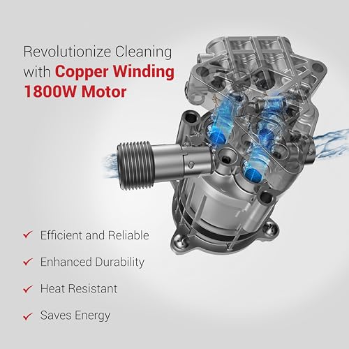 Image of DYLECT Ultra Flow Star High Pressure Car Washer Pump, 1800 Watts Motor, 120 Bars Pressure, 6.5L /Min Flow Rate, 5m Outlet Hose,Upright Design for Bike,Home Cleaning Purpose with 11 Accessories