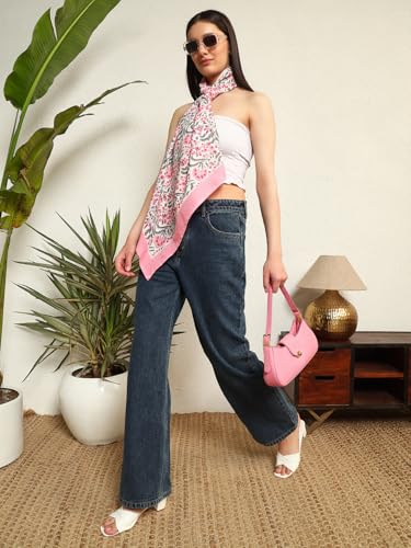 Image of Ravaiyaa - Attitude is everything Sanganer Hand Block Printed Scarves Pure Cotton Scarf Square Hijab Dupatta 40 inch X 40 inch Inch