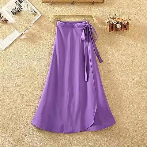 Falda Midí con Cremallera Lateral y Bloques de Color para Mujer2