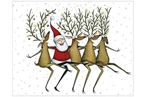 Caspari Santa's Kickette Plantable Christmas Cards