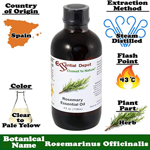 Aceite Esencial de Romero en Botella Ámbar 4 oz miniatura 2
