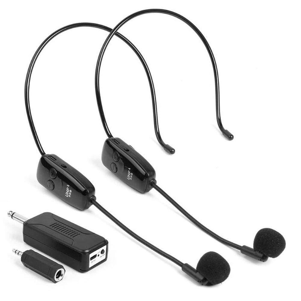 Topiky 1 bis 2 Head-Wear-Mikrofone UHF-Funkmikrofon 2 Sender 1 Empfänger für Audioverstärker/tragbare Tonverstärkungssysteme
