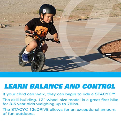 STACYC 12eDRIVE Electric Balance Bike for Kids Ages 3-5