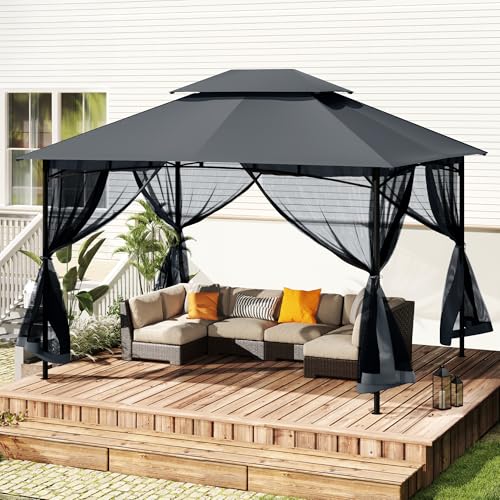 HAPPATIO 10' x 12' Double Roof Gazebo
