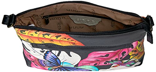 Image of Anna by Anuschka Women's Genuine Leather Medium Crossbody with External Zipper Pocket