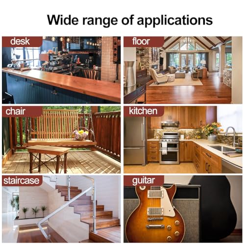 Hartwachs Reparaturset, 4 Farben Laminat Reparaturset, Holz Parkett Reparaturset, Holzkitt Eiche Fliesenreparaturset, zum Auffüllen Reparieren von Kratzern und Löchern, mit 1 Spachtel