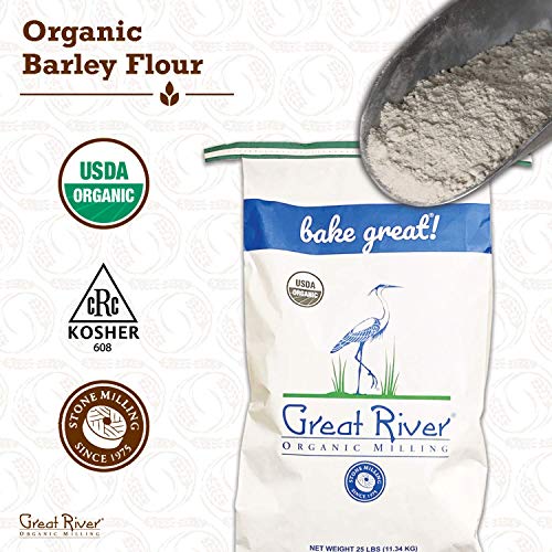 Great River Organic Milling, Specialty Flour, Barley Flour, Stone Ground, Organic, 25-Pounds (Pack Of 1) #TOP2