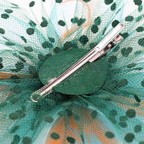 Image of DRESHOW Fascinators Hat Flower Mesh Ribbons Feathers on a Headband and a Clip Tea Party Headwear for Girls and Women