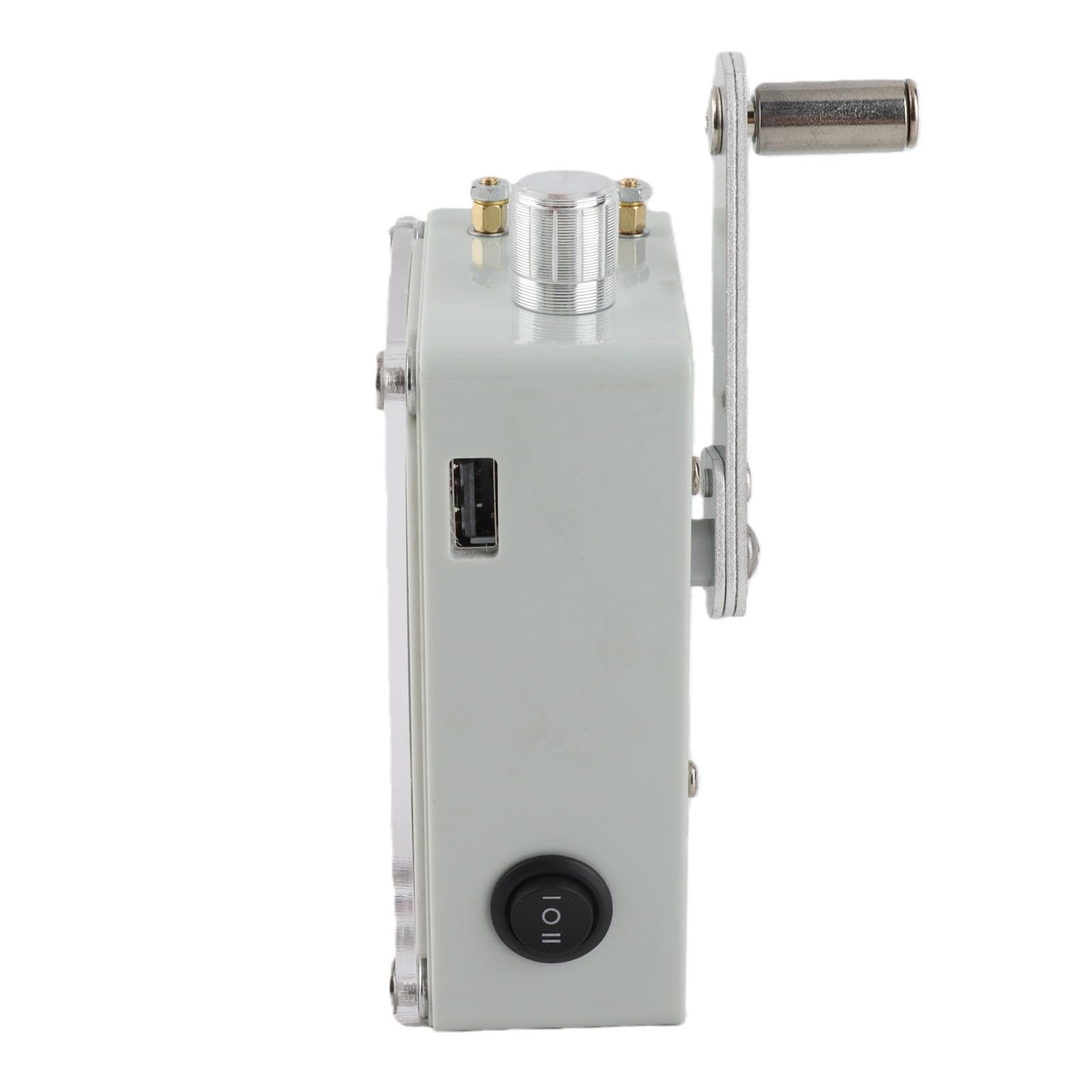 Yosoo Health Gear Generatore a Manovella Uscita USB Generatore di Corrente Manuale Caricatore di Emergenza Portatile in Metallo ABS per Campeggio Escursionismo Interruzione di Corrente Uso per