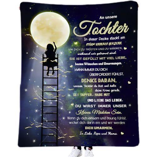 ZQYMM Personalisierte Decke Tochter Geschenke von Mama und Papa,...