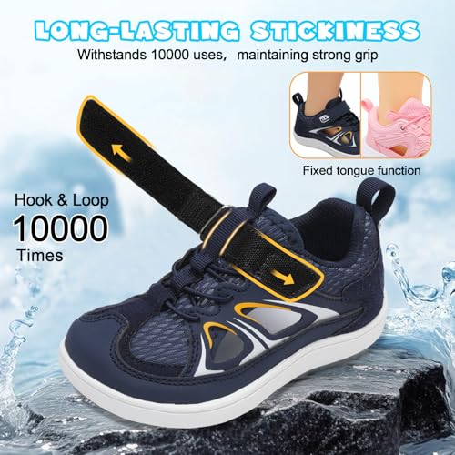 Image of JOINFREE Toddler Sandals Kids Wide Girls Boys Aqua Athletic Sneakers Barefoot Beach Sandals Quicky-Dry Non-slip Outdoor Water Sports Hiking Sandals Summer Water Shoes for Pool River Swim