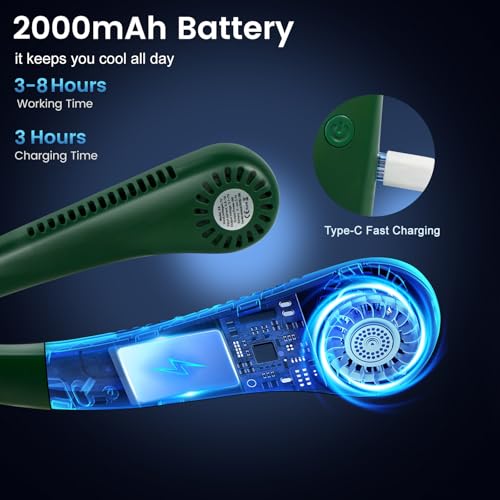 Mini ventilador portátil USB recargable con batería para uso personal en movimiento 5