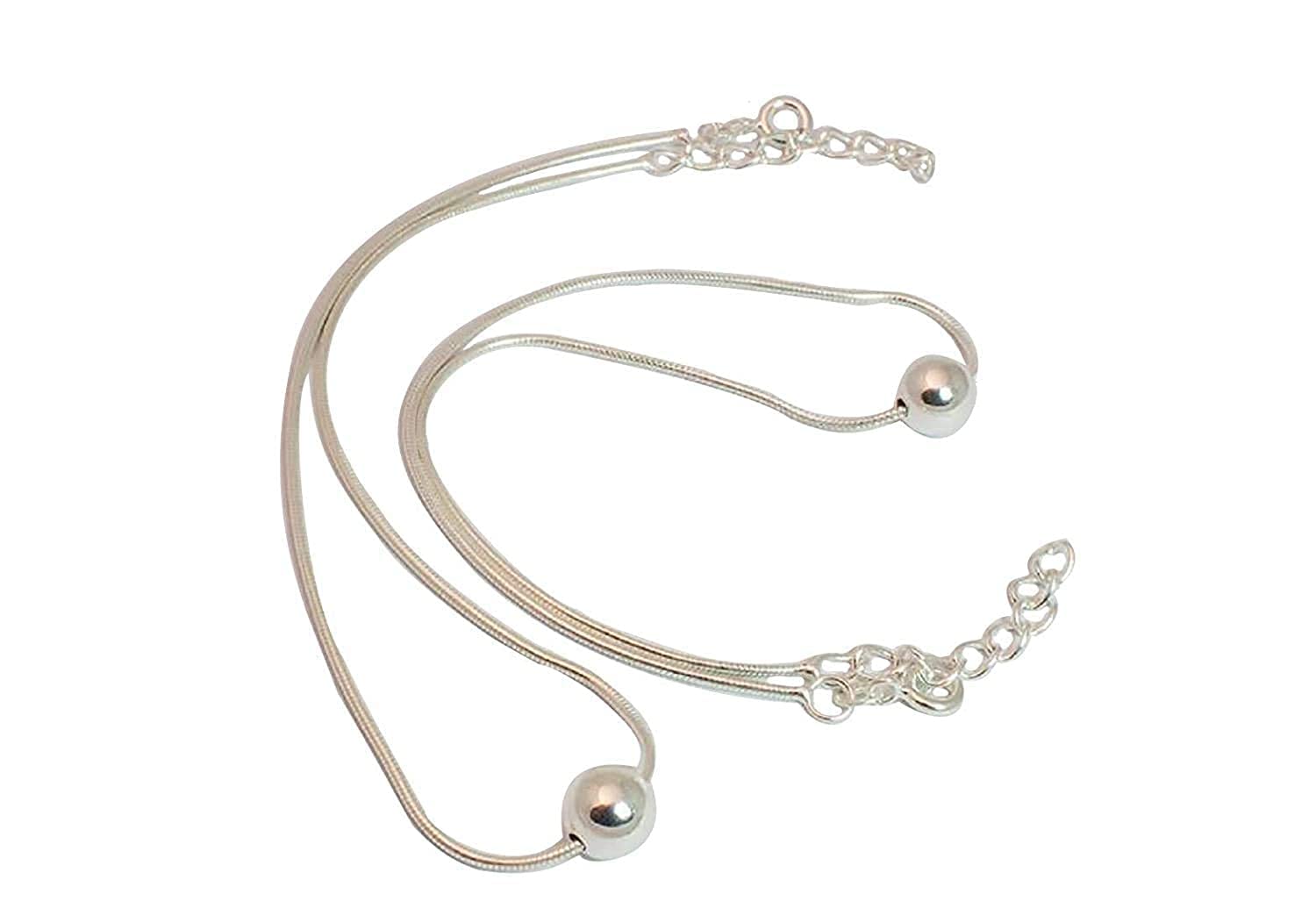 Black Silver 925 Silver 1 Ball Threaded Snake Pattern Anklet/payal for Women & Girls (B0B3TQLQMG) Amazon Price History, Amazon Price Tracker
