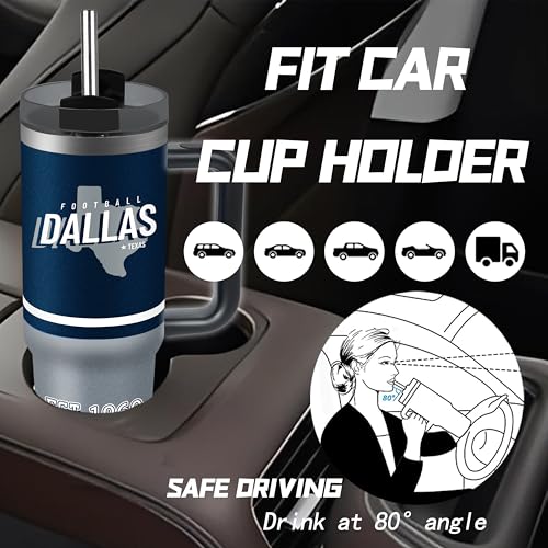 Image of Tumbler 30oz Straight Skinny Portable Handle Car Cups With Anti slip Sleeve Straw Dust Cover, Sports Travel, Stainless Steel Insulated Gifts for Men Women Fans