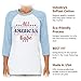 Patriotic All American Babe Kids' Baseball T-Shirt - Retro Print - Vintage Style Girl Clothing - White Heather Peach, M