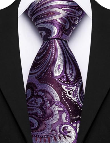 Image of Barry.Wang Men's Suit Vest Tie Bowtie Set Formal Silk Paisley Waistcoat Hanky Cufflinks Lapel Pin Set Wedding Party 7PCS