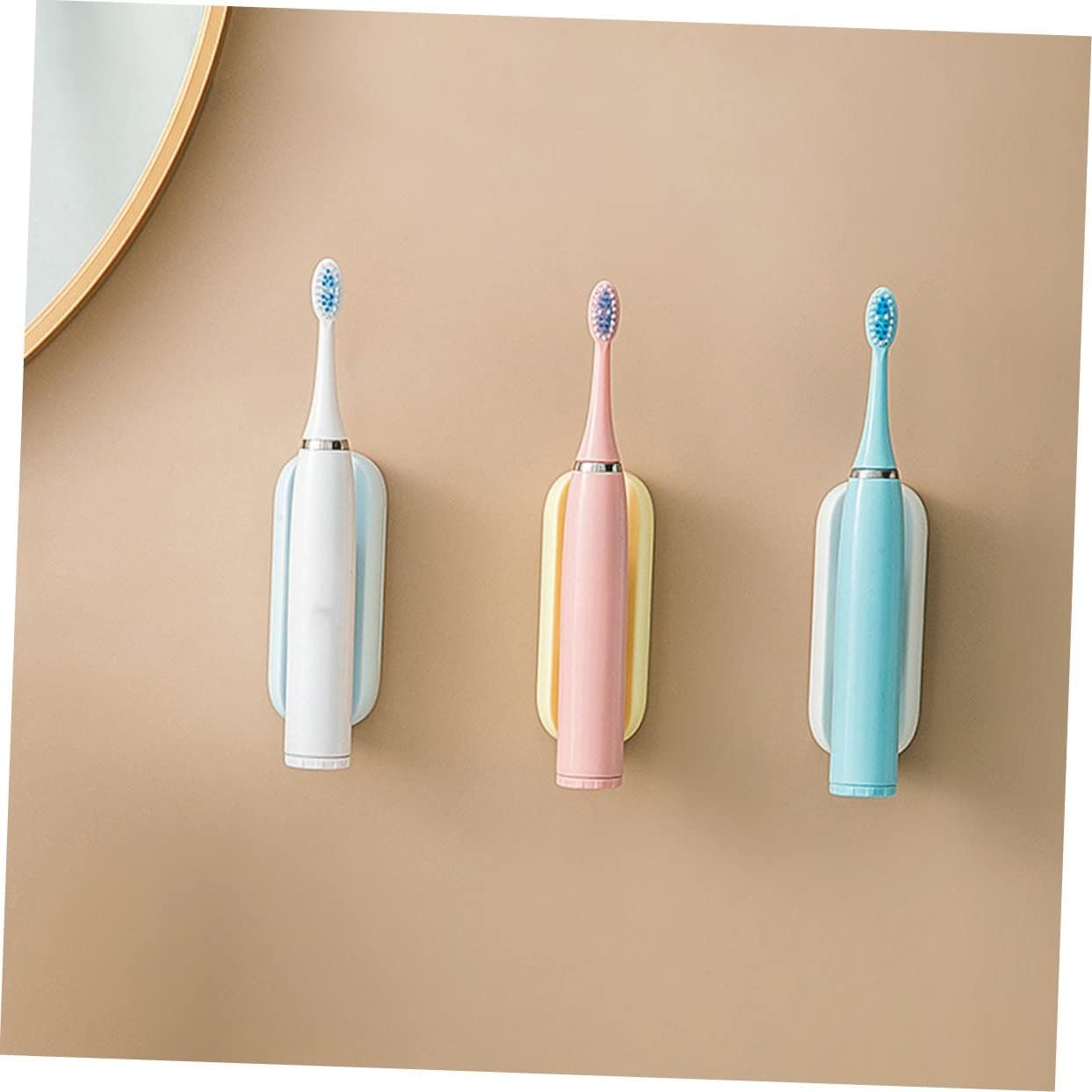 Zahnbürstenhalter-Caddy, 2 Stück, magnetischer Zahnbürstenhalter, Kinder-Zahnpasta-Halter, Wand-Elektrorasierer, elektrischer Gesichtsrasierer, elektrischer Zahnbürstenhalter, Zahnbürsten-Hängehalter,