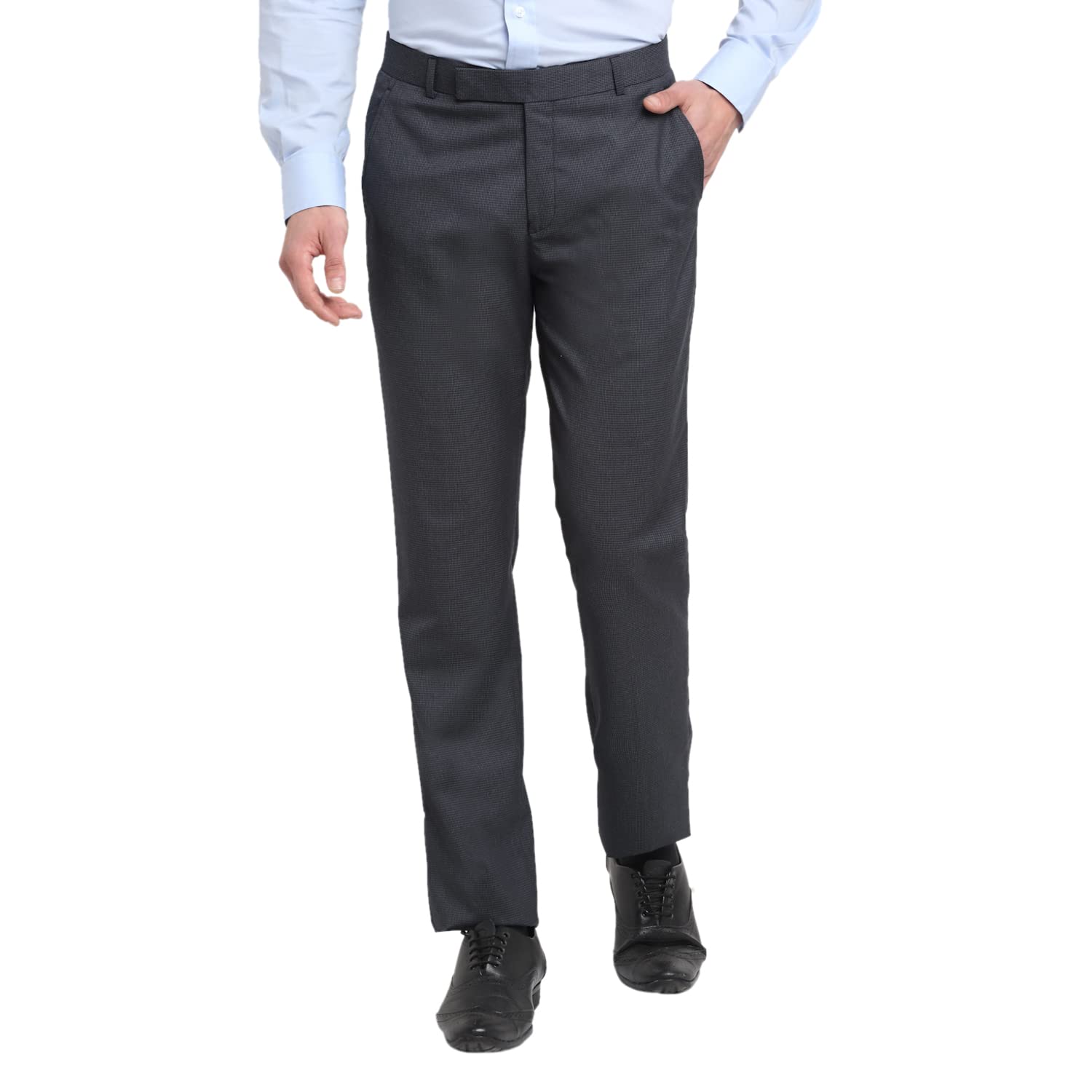 cantabil Solid Non Pleated Regular Fit Mid Rise Formal Trouser for Men | Formal Pants for Men | Formal Wear Regular Fit Trouser for Men (P-MTRF00008-DK Grey)-picture-18