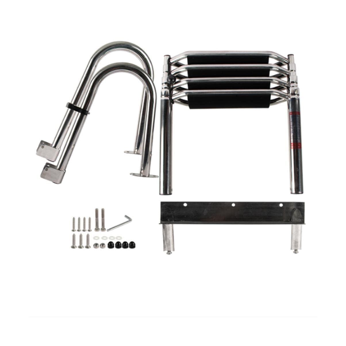 Scaletta per Barche Telescopica Pieghevole per Bacino Galleggiante/Scala per Barche,Scala per Barche a 4 Gradini per Pontone Telescopica Portante 3300lbs,Scala Pieghevole per Barche Assistenti a