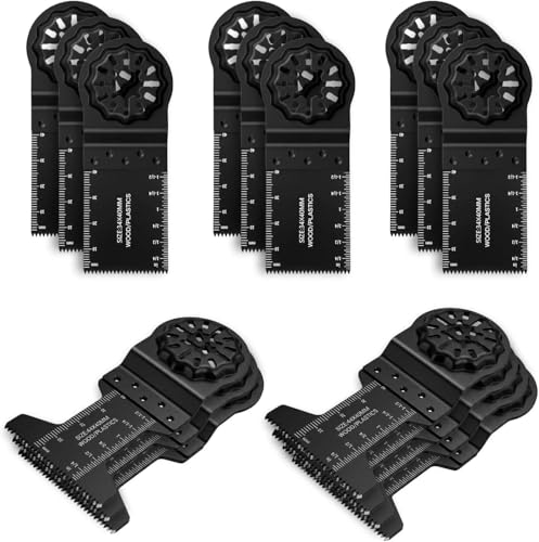 16pcs Multitool Blade Kits Cutting Oscillating Tool Accessories Universal Multi Tools Blade Quick Release Tool Kits Oscillating Saw Blades Set for Wood