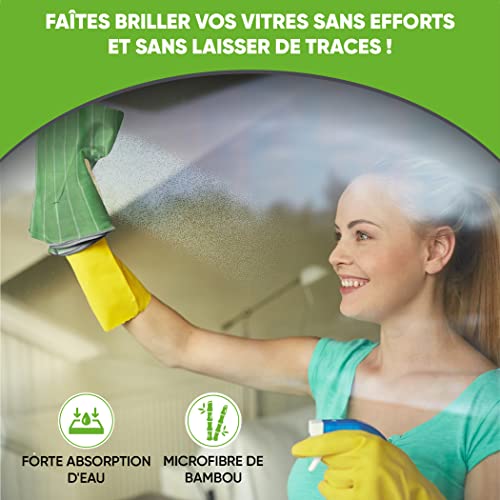 Torchons Magiques Révolutionnaires | Kit 10 chiffons bambou microfibre XXL sans traces