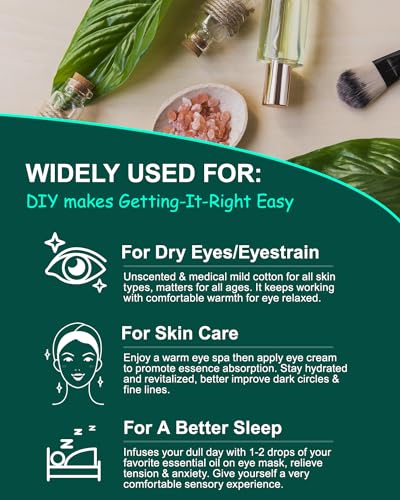16 pacotes de máscaras para olhos a vapor para olhos secos, máscara para olhos quente SPA, máscara p