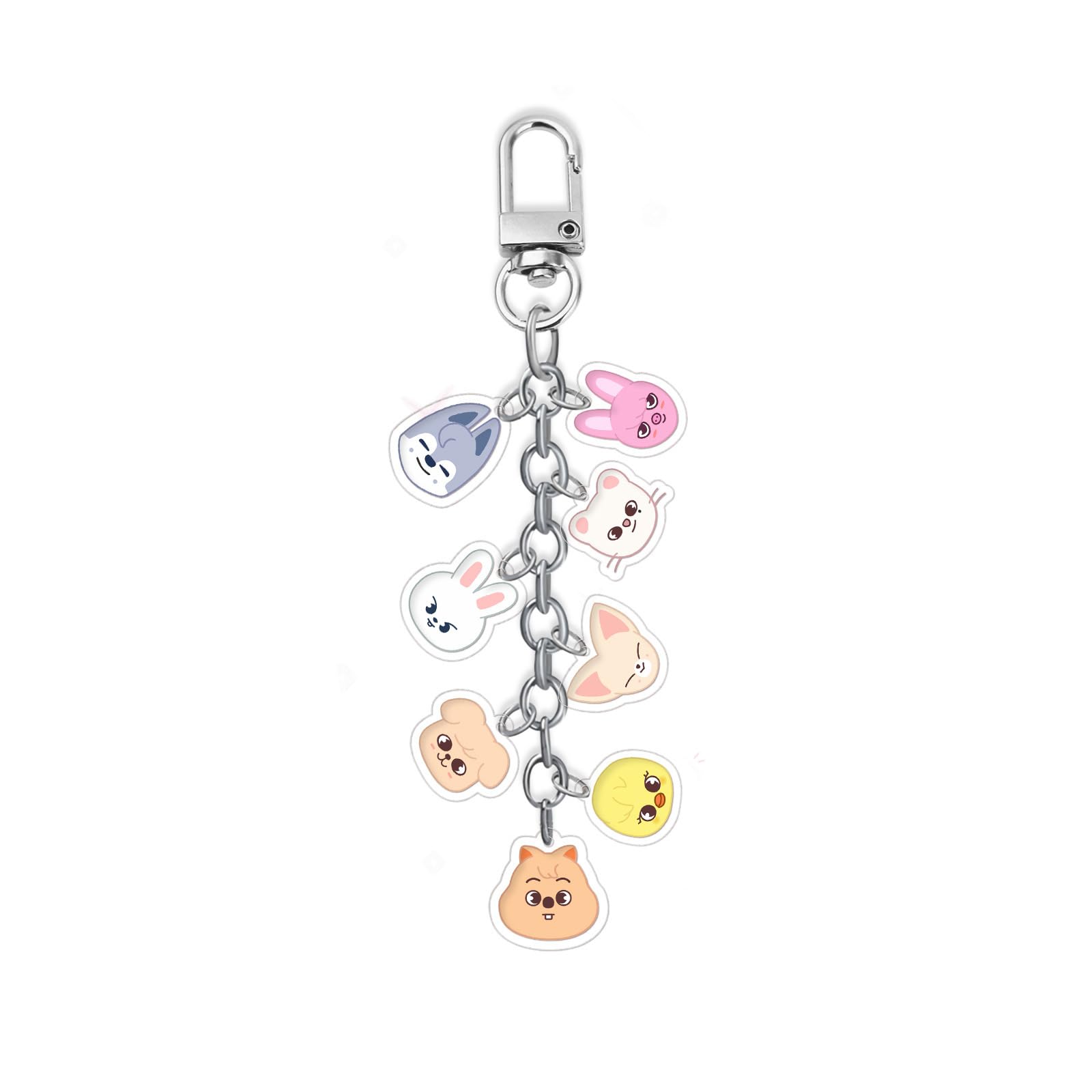 CEEGEWW 1 PCS Stray Cute Keychain Cartoon Animal Keyring, Double Sided Acrylic Pendant, Anime Keychain for Fans Merch Party Supplies Cute Birthday Gifts for Fans Kids Schoolbag Pendant