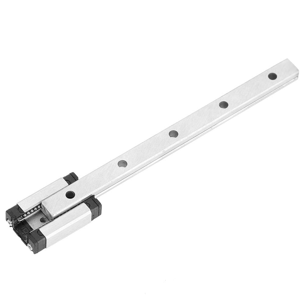 Miniature Linear Guide Rail with Lengthen Slider Block Carriage, 5mm Wide High CNC Parts, Made of 440C Stainless Steel, 75mm Size, Low Friction Smooth Motion for Precisio
