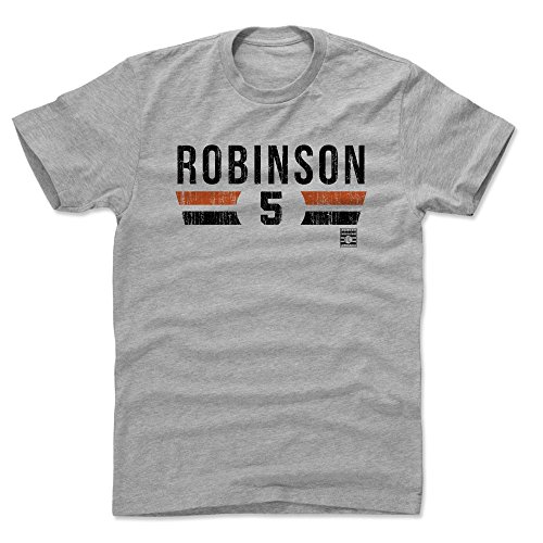 500 LEVEL Brooks Robinson Shirt (Cotton, XXX-Large, Heather Gray) - Brooks Robinson Font K