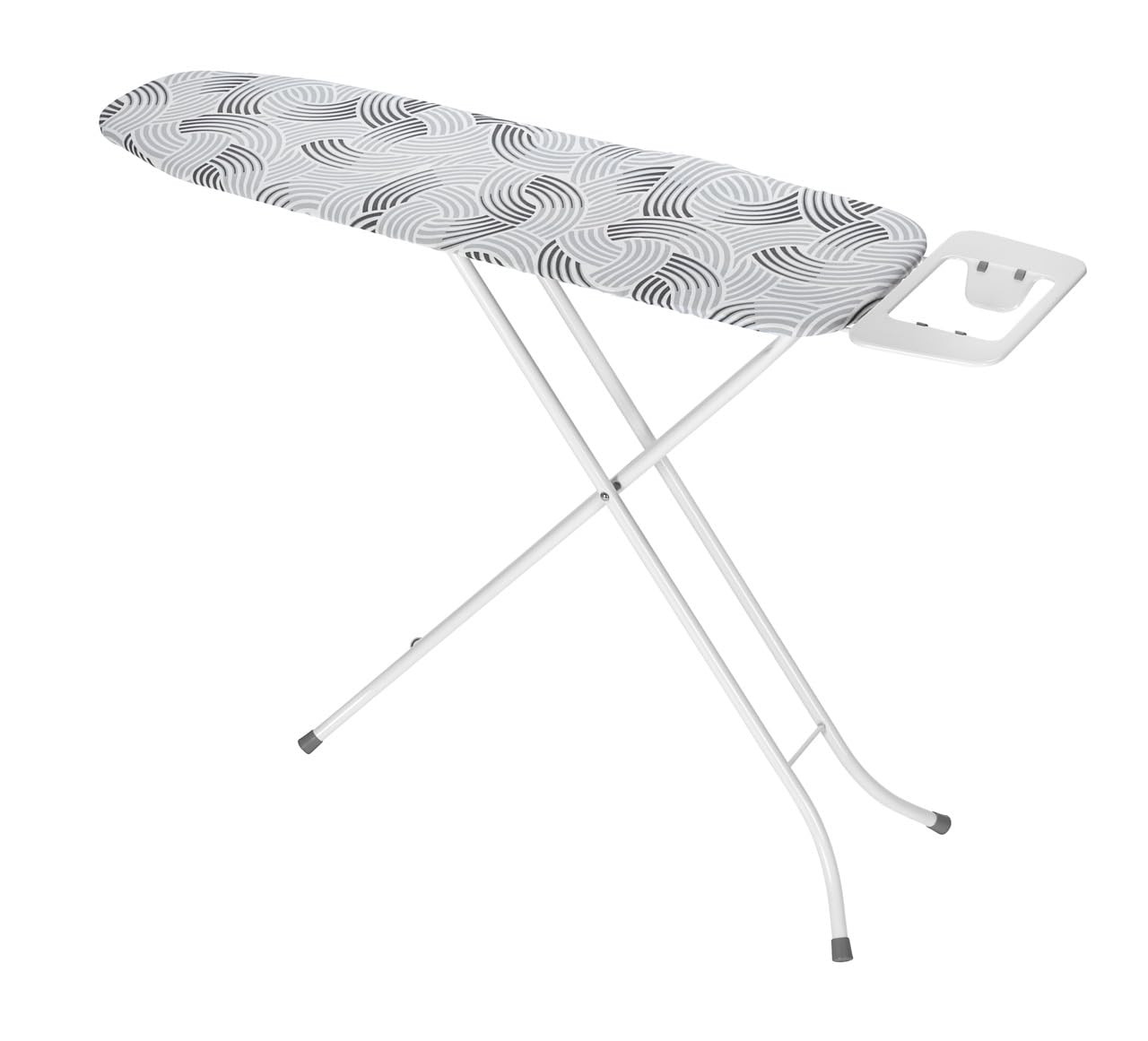 WENKO Bügeltisch Base, solides Einstiegsbügelbrett, dampfbügelgeeignet, höhenverstellbar 73-90 cm, Rundrohr Ø 20 mm aus pulverbeschichtetem Metall, Bügelfläche 110 x 30 cm, 5 mm Polsterung