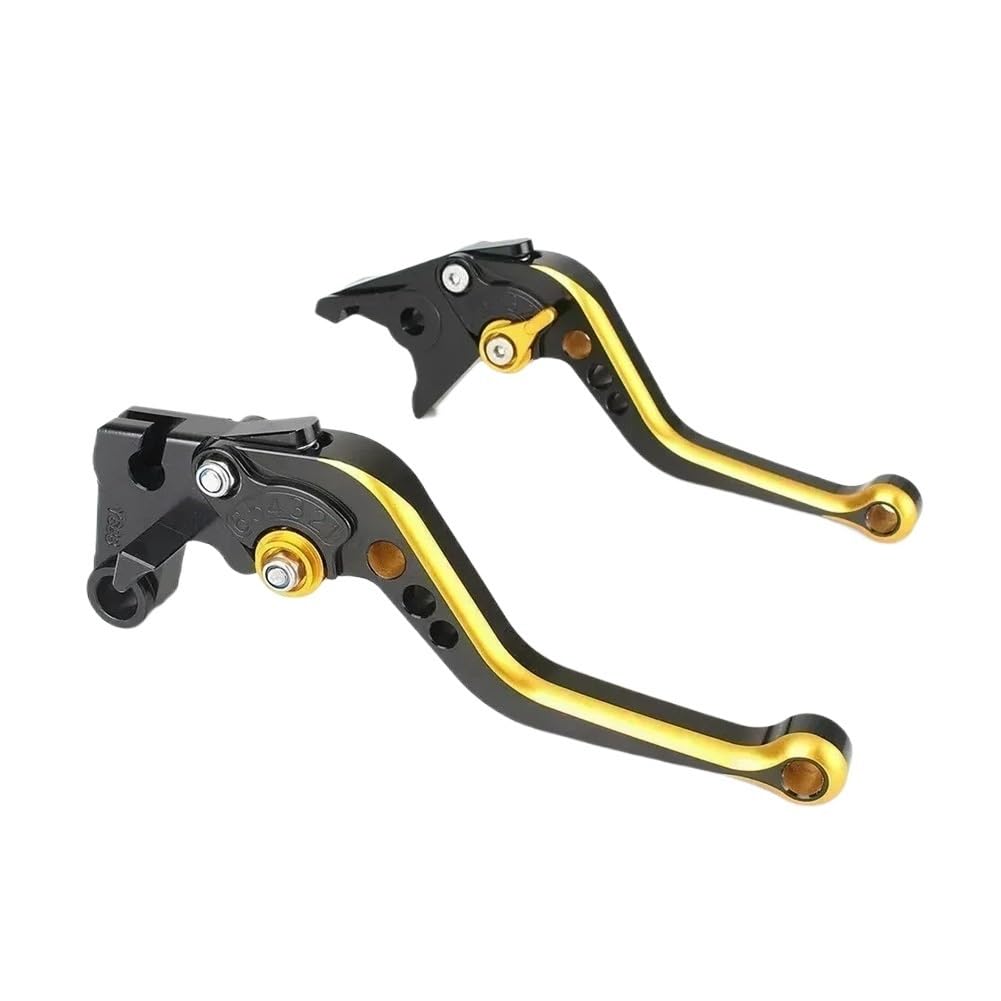 Nhgfdfs Black Go-Ld Motorcycle Clutch Brake Lever Short Motorcycle 7/8" 22Mm Adjustable Brake Clutch Levers For Ya&Maha Yzf R1/R6 Fz1 R6s
