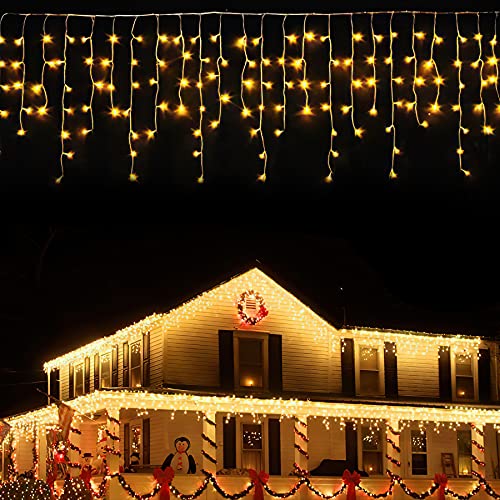 LANFU LED Warm White Curtain Fairy String Lights Christmas Lights